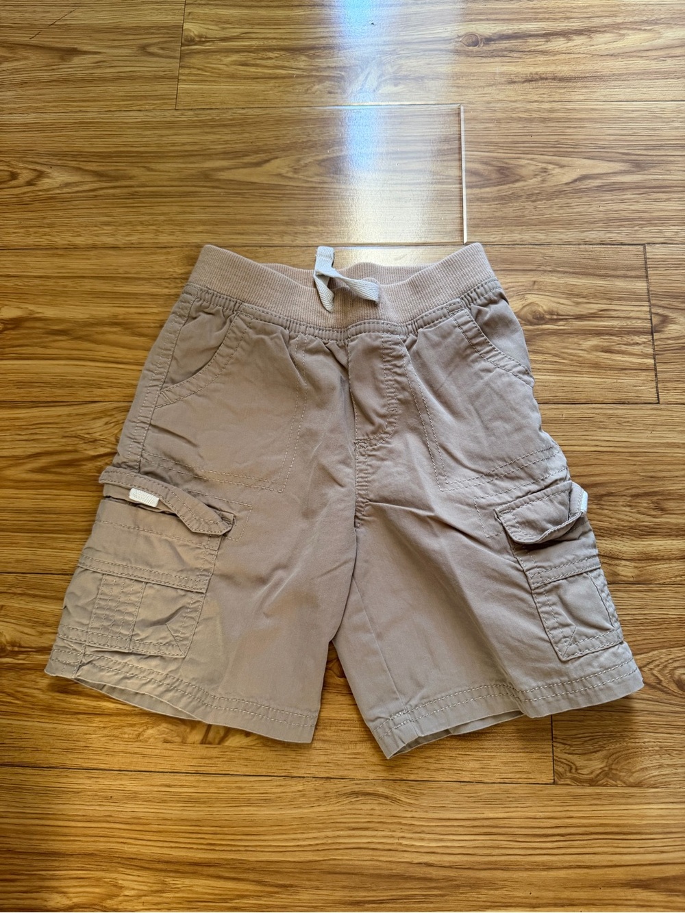 Preloved Cherokee Boys Tan Cargo Shorts with Drawstring Waist